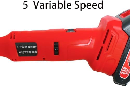 600W Cordless Die Grinder Sander Polisher Grinding Mini Grinder Electric Tool Set for Tile Cleaning, Contour Grinding, Variable Speed, 15000 RPM, w/Lithium Ion Batteries, Charger, Carry Case
