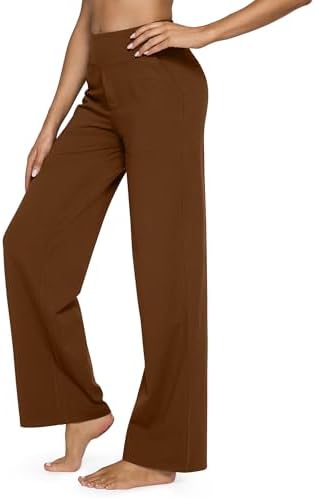 G4Free Yoga Pants for Women Wide Leg Pants with Pockets High Waisted