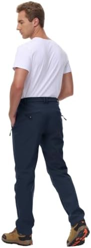 BASUDAM Men's Work Pants Softshell Winter Fleece Lined Insulated Outdoor