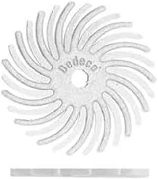 Dedeco Sunburst Radial Bristle Discs 48-Pack - 7/8" Curved - White 120 Grit (Medium) - Aluminum Oxide for Polishing & Finishing