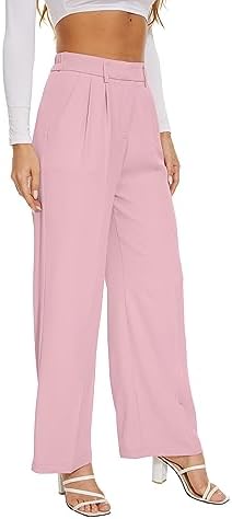 FUNYYZO Wide Leg Dress Pants for Women Work Slacks Business Casual Outfits
