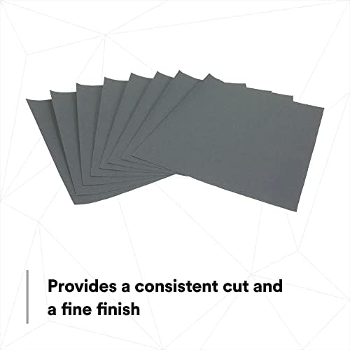 3M Wetordry Abrasive Sheet, 413Q, 02000, 600+ Grade, 9 in x 11 in