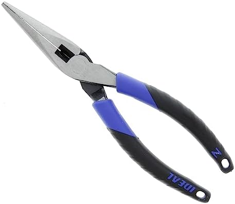 IDEAL INDUSTRIES INC. 35-3038 Long Nose Plier – 8.5 in., Plier with Smart Grip Handles, Cutter, Serrated Jaws