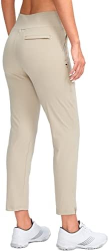 YYV Women's Golf Pants High Waist Stretch Ankle Pants with Pockets