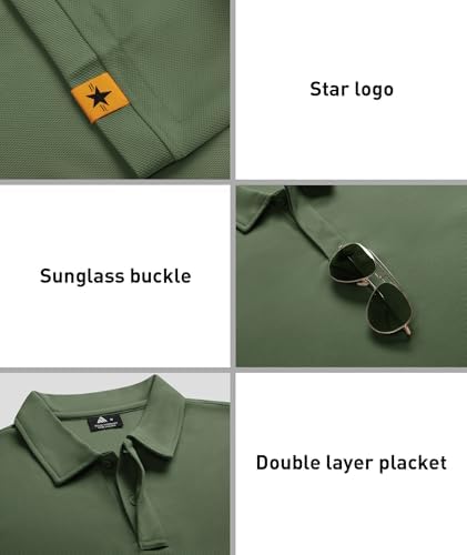 ZITY 3 Pack Mens Golf Polo Shirts Short Sleeve Business Casual T-Shirts