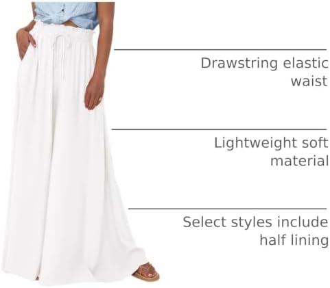 BTFBM Wide Leg Flowy Palazzo Pants for Women