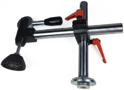 Iron Panel Saw Hold-Down Clamp for Woodworking, Horizontal Workholding Device for Large Sheets and Straight Cuts, Black Finish