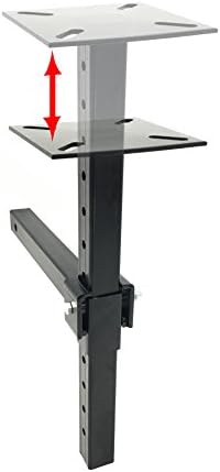 Wilton 676U Utility Bench Vise, 6-1/2” Jaw Width, 6" Jaw Opening (28820) & MAXXHAUL 80356 Hitch Mount Vise Plate/Holder (with Adjustable Height)