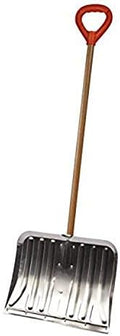 Bigfoot Aluminum Snow Shovel - 18" Blade - Non-Stick Coating - Wooden Handle
