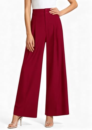 PRETTYGARDEN Women's High Waisted Wide Leg Dress Pants