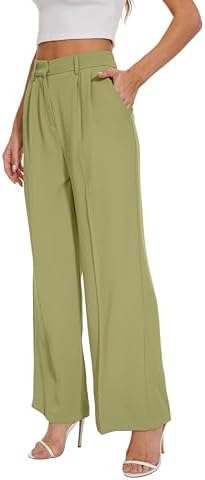 FUNYYZO Wide Leg Dress Pants for Women Work Slacks Business Casual Outfits