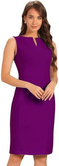 Allegra K Womens Work Sheath Dress Sleeveless Business Pencil Dresss