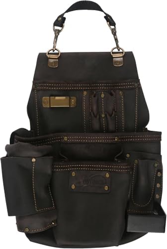 Ox Pro Full Grain Leather Tool Pouches - Made with Double Stitching and Rivet Reinforced Pockets