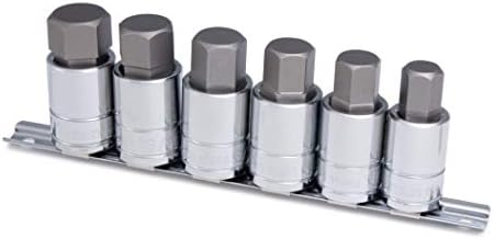 Titan 16156 SAE Large Hex Bit Socket Set â€“ 6 Piece