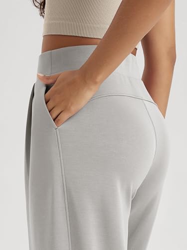 ODODOS Modal Soft Wide Leg Pants for Women High Waist Casual Relaxed Pants with Pockets-27/29"/ 31" Inseam