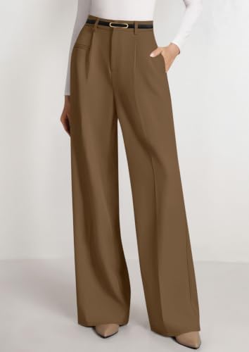 PRETTYGARDEN Women's Tailored Wide Leg Work Dress Pants