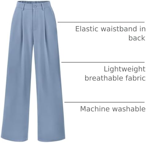 PRETTYGARDEN Women's Flowy Wide Leg Dress Pants