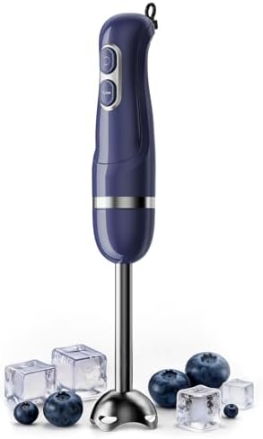 Turelar Immersion Blender Corded 400W, 2 Speed, Emulsifier, Blend, BPA-Free