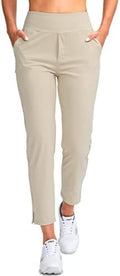 YYV Women's Golf Pants High Waist Stretch Ankle Pants with Pockets