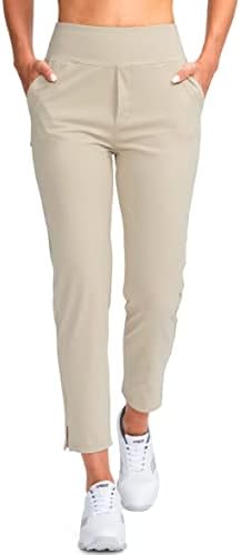 YYV Women's Golf Pants High Waist Stretch Ankle Pants with Pockets