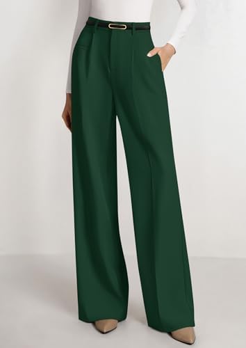 PRETTYGARDEN Women's Tailored Wide Leg Work Dress Pants