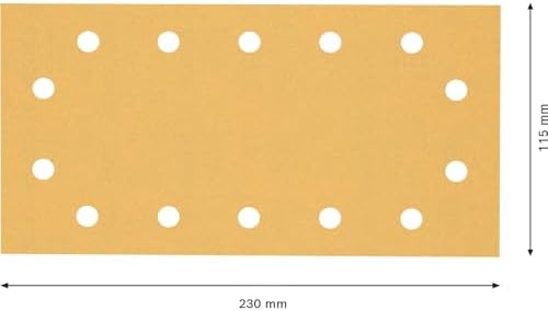 Bosch Professional 10x Expert C470 Sandpaper (for Hardwood, Paint on Wood, 115x230 mm, Grit 120, Accessories Orbital Sander)