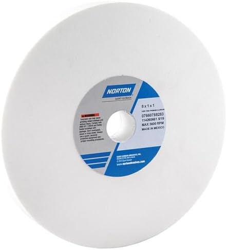 Norton Grinding Wheel, Premium Bench and Pedestal Aluminum Oxide Bench Grinder Wheel, Fine Grit 6 Inch Grinding Wheel, Pack of 1