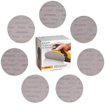 Mirka Abranet 6 Inch Mesh Sanding Discs Hook and Loop 35pcs