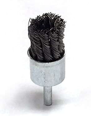 Benchmark Abrasives 1 Inch Knot Wire Brush for Drill & Die Grinder, Paint Removal, Cleaning, Deburring - 1/4" Shank, Drill Grinder Attachment (5 Pack) - Carbon Steel