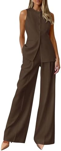 PRETTYGARDEN Women's 2 Piece Sets Business Casual Outfits