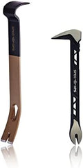 Spec Ops Tools Pry Bar, Crowbar for Demolition & Nail Pulling, High-Carbon Steel, 15" Flat Pry Bar, 10" Cats Paw