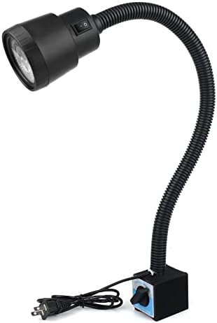 Magnetic Work Light, 9W Machine Lights, 1000 Lumens Flexible Work Lamp for Lathe Milling Machine Drill Press, Industrial Lighting with 6T Mgagnetic Base