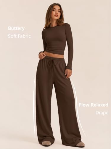 Trendy Queen Women's 2 Piece 2026 Fall Fashion Lounge Set with Pockets