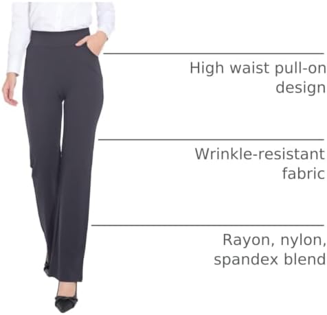 ZTN Womens Stretchy Dress Pants High Waist Work Casual