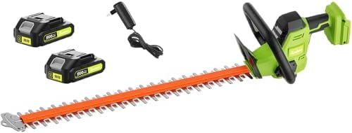 20V Max Hedge Trimmer Cordless, 22" Bush Trimmer with 2 Battery and Charger