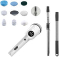 Electric Spin Scrubber with Long Handle Toilet Deep Cleaning Bathtub Brush for Home Kitchen Car