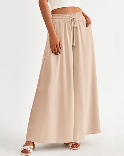 BTFBM Wide Leg Flowy Palazzo Pants for Women