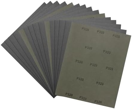 15Pcs Sand Paper 9x11Inch 320Grit Silicon Carbide Sandpaper Sheets