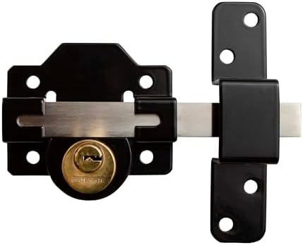 GateMate 2” Double Locking Long Throw Lock, High Security, Stainless Steel, Corrosion Resistant, Ideal for Doors and Gates, Robust and Durable Locking Mechanism.