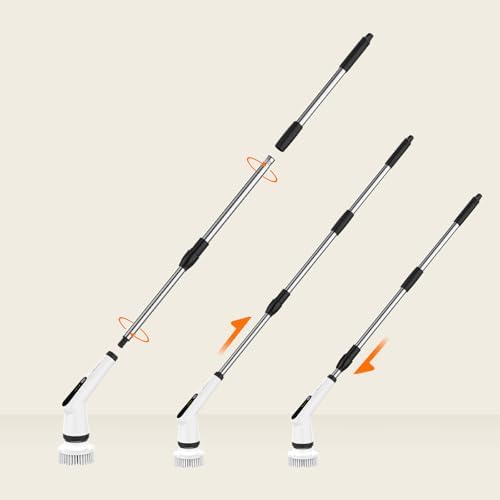 Ibergrif Electric Cleaning Brush with 6 Brush Head, Electric Spin Scrubber