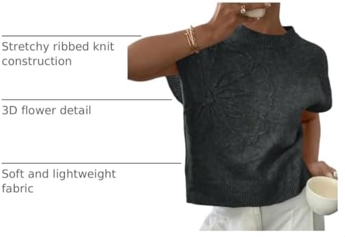 SOLY HUX Women's Short Sleeve Business Casual Sweater