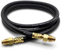 6 ft Argon Inert Gas Welding Hose – 5/8" UNF-18RH Fittings Both Ends – Flexible Rubber Flow Hose for Argon, CO2 and Helium MIG TIG Welding
