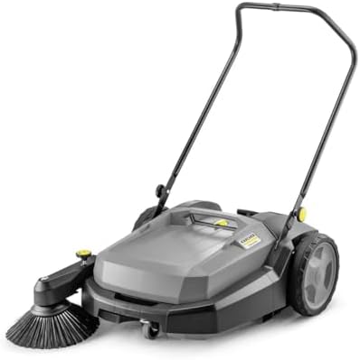 Kärcher Pro Walk Behind Outdoor Push Sweeper, KM 70/20 C, 1 Bristle Brush - 28" Working Width, 12 Gallon, Heavy Duty Broom - for Commercial Use in Warehouses, Workshops, and More