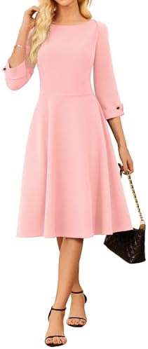 GRACE KARIN Work Dresses for Women Fit and Flare Midi Dress