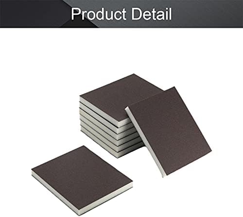 Utoolmart Sanding Sponge Sanding Blocks, 220 Grit Wet Dry Sandpaper Sponge, Washable and Reusable Sand Sponge Kit, for Kitchen Cookware Cleaning and Rust Removal of Rusted Metal, Grey, 8 Pcs