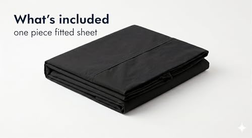 JS Sanders V Berth Boat Sheet 1 Pcs 600 TC Egyptian Cotton, Black