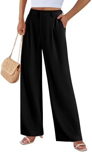 PRETTYGARDEN Women's Flowy Wide Leg Dress Pants