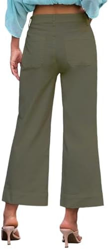 Wide Leg Jeans for Women Trendy High Waisted Flare Jeans Cropped Pants Stretchy Baggy