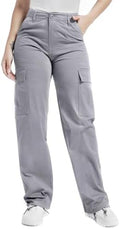 Soulsfeng Women's Baggy Cargo Pants Relaxed Fit Casual Cotton Hiking Pants with 6 Pockets