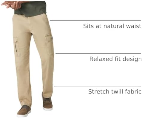 Wrangler Authentics Men's Relaxed Fit Stretch Cargo Pant